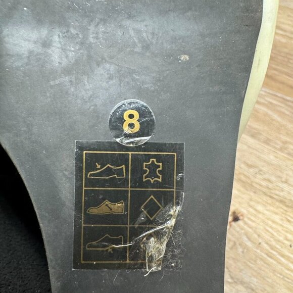 Dolce Vita Cambria Lethar Brown/Cream Open Toe Wedge Heels Women's Size 8 - Picture 5 of 6